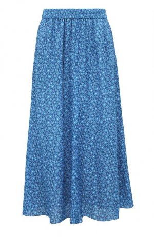 Шелковая юбка Akhmadullina. Цвет: голубой