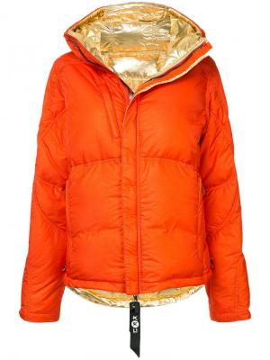 Двухсторонняя дутая куртка Kru. Цвет: оранжевый