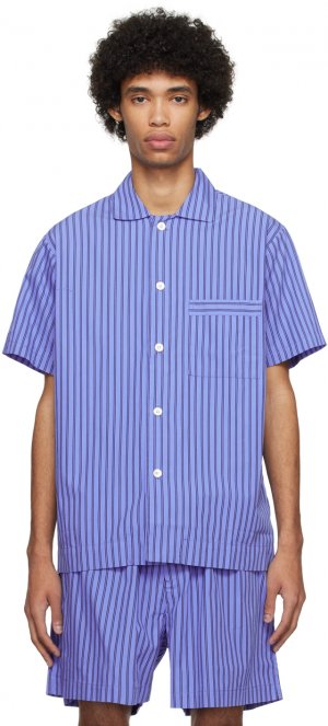 Синяя пижамная рубашка с коротким рукавом , цвет Boro stripes Tekla