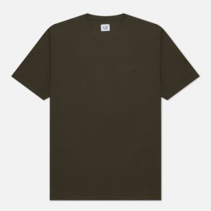 Мужская футболка 30/1 Jersey Goggle C.P. Company. Цвет: оливковый