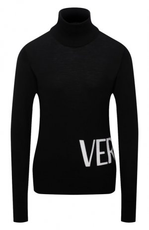 Шерстяная водолазка Versace. Цвет: чёрный