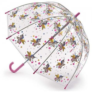 Зонт-трость , розовый, бесцветный FULTON. Цвет: розовый