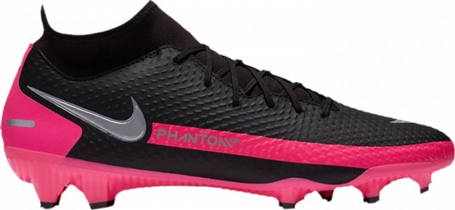 Бутсы Phantom GT Academy DF FG MG 'Black Pink Blast', черный Nike