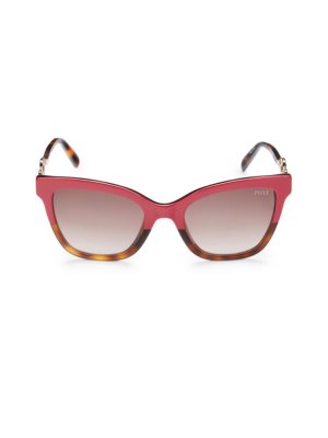 Солнцезащитные очки Clubmaster «кошачий глаз» 54MM , цвет Havana Emilio Pucci