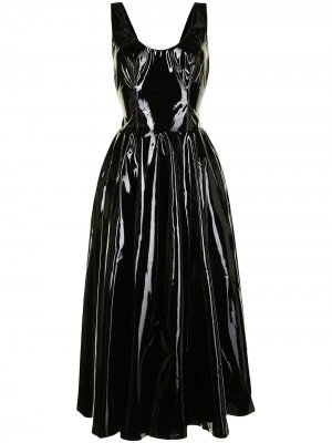 Лакированное платье Isabel Sanchis. Цвет: черный
