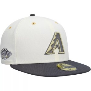 Мужская кепка New Era White/темно-серый Arizona Diamondbacks 2011 MLB All-Star Game Chrome 59FIFTY Облегающая шляпа