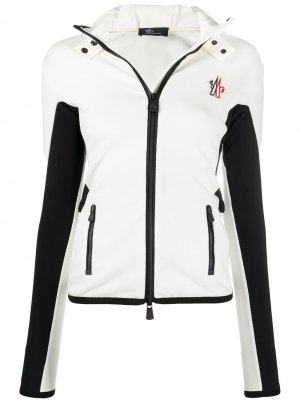 Куртка в стиле колор-блок Moncler Grenoble. Цвет: белый
