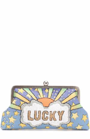 Клатч Lucky с вышивкой бисером Sarah’s Bag. Цвет: разноцветный