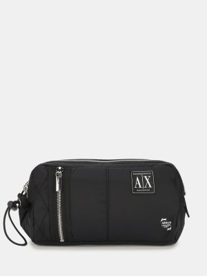 Поясная сумка Armani Exchange. Цвет: черный