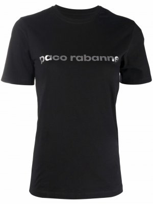 Футболка с логотипом Paco Rabanne. Цвет: черный