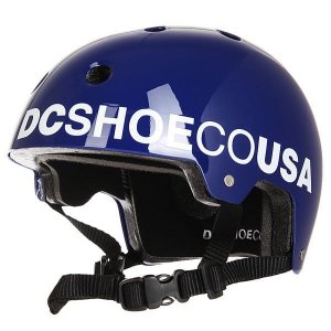Скейтовый шлем DC Askey 3 Shoes. Цвет: синий