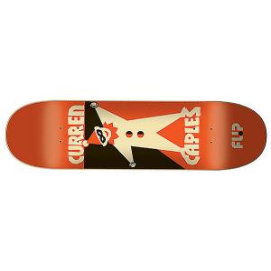 Дека для скейтборда Caples Weirdo Series Pro 32.15 x 8.45 (21.5 см) Flip. Цвет: черный,белый,оранжевый
