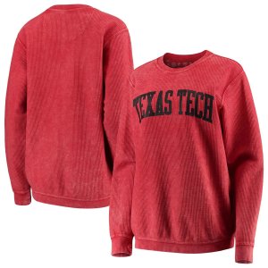 Женский свитшот Pressbox Red Texas Tech Raiders с удобным шнурком в винтажном стиле, базовый пуловер аркой Unbranded