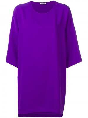 Расклешенное платье с короткими рукавами P.A.R.O.S.H.. Цвет: фиолетовый