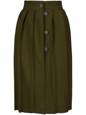 Плиссированная юбка с завышенной талией Richard Malone. Цвет: зеленый
