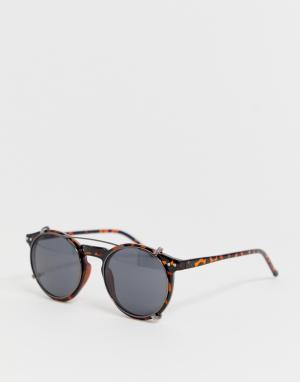 Коричневые круглые солнцезащитные очки -Коричневый Burton Menswear