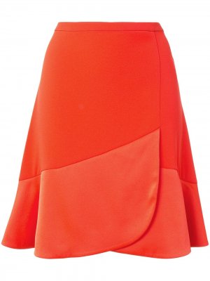 Расклешенная юбка мини Paule Ka. Цвет: оранжевый