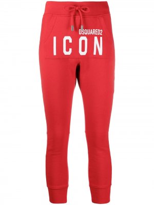 Спортивные брюки с принтом Icon Dsquared2. Цвет: красный