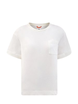 Хлопковая футболка Marilene Tee с принтом в тон на кармане PARAJUMPERS. Цвет: белый