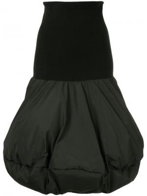Расклешенная юбка свободного кроя Rundholz Black Label. Цвет: черный