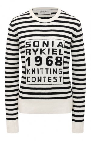 Хлопковый пуловер Sonia Rykiel. Цвет: чёрно-белый
