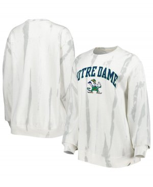 Мужской белый, серебристый пуловер Notre Dame Fighting Irish Classic Arch Dye Terry Pullover League Collegiate Wear