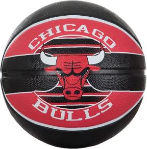 Мяч баскетбольный Chicago Bulls, размер 7 Spalding. Цвет: черный