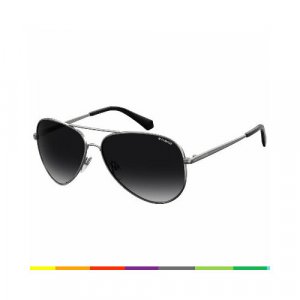 Солнцезащитные очки PLD6012NNEW6LBWJ, серебряный Polaroid. Цвет: серебристый