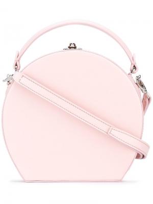 Круглая сумка через плечо Bertoni 1949. Цвет: розовый и фиолетовый