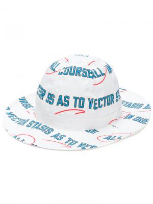 Шляпа с принтом Vector Sacai. Цвет: белый