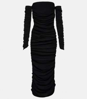 Платье макси Trikera из джерси с открытыми плечами ALTUZARRA, черный Altuzarra
