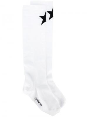 Носки с принтом звезд Givenchy. Цвет: белый