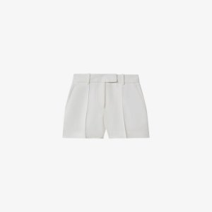 Креповые шорты Sienna с высокой посадкой и широкими штанинами , белый Reiss