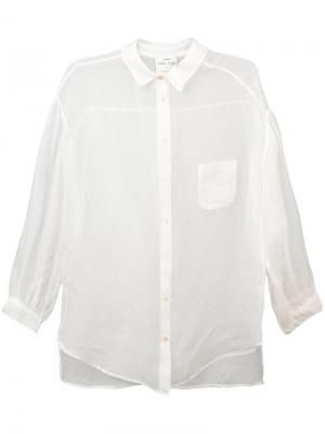 Полупрозрачная рубашка с длинными рукавами Forte. Цвет: белый