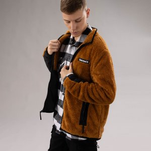 Флисовая куртка с высоким ворсом и молнией во всю длину, цвет Wheat Boot Timberland