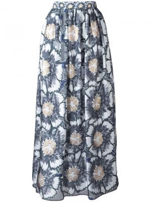 Длинная юбка с цветочным принтом Tsumori Chisato. Цвет: многоцветный