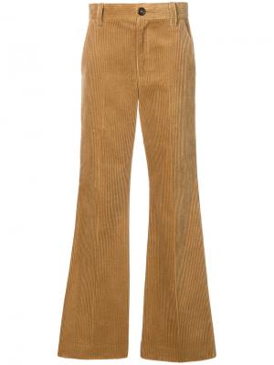 Расклешенные вельветовые брюки Marc Jacobs. Цвет: телесный