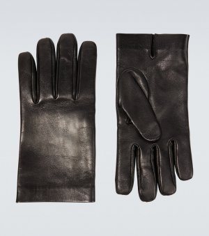 Кожаные перчатки , черный Saint Laurent