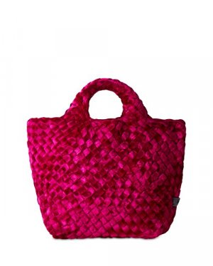 Бархатная объемная сумка через плечо St. Barths Petit NAGHEDI, цвет Pink Naghedi