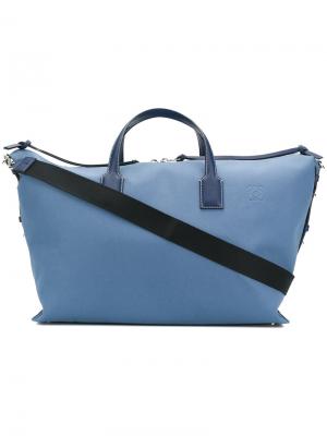 Дорожная сумка с кожаной отделкой Loewe. Цвет: синий