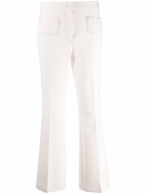 Расклешенные брюки с заниженной талией Giambattista Valli. Цвет: нейтральные цвета