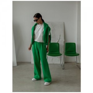 Свободные брюки в спортивном стиле, Зеленый, XS Lichi. Цвет: зеленый