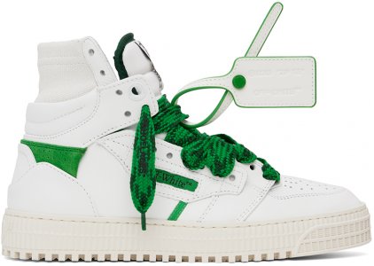 Бело-зеленые кроссовки 3.0 Off Court Off-White
