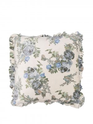 Подушка с цветочным принтом и оборками Preen By Thornton Bregazzi. Цвет: нейтральные цвета