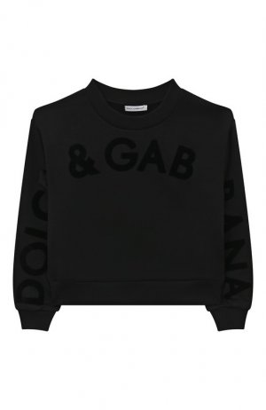 Хлопковый свитшот Dolce & Gabbana. Цвет: чёрный