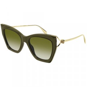 Солнцезащитные очки , зеленый Alexander McQueen. Цвет: зеленый