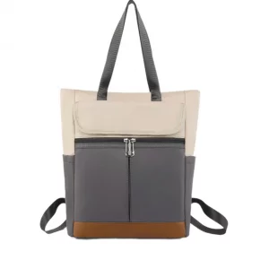 Сумка-рюкзак женская EL_02 графит, 36х30х12 см TESORO. Цвет: белый; коричневый; серый
