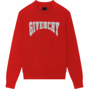 Джемпер College Embroidered Crewneck, красный Givenchy