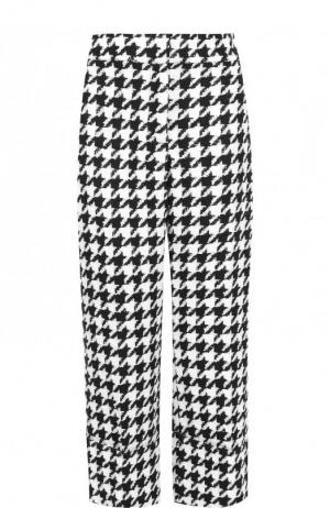 Укороченные брюки с отворотами Oscar de la Renta. Цвет: черно-белый