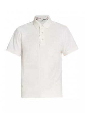 Рубашка поло с контрастной планкой , белый Etro